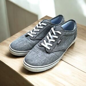 Vans Women's Atwood Low Skate Shoe in Rock Textile Grey Size 8